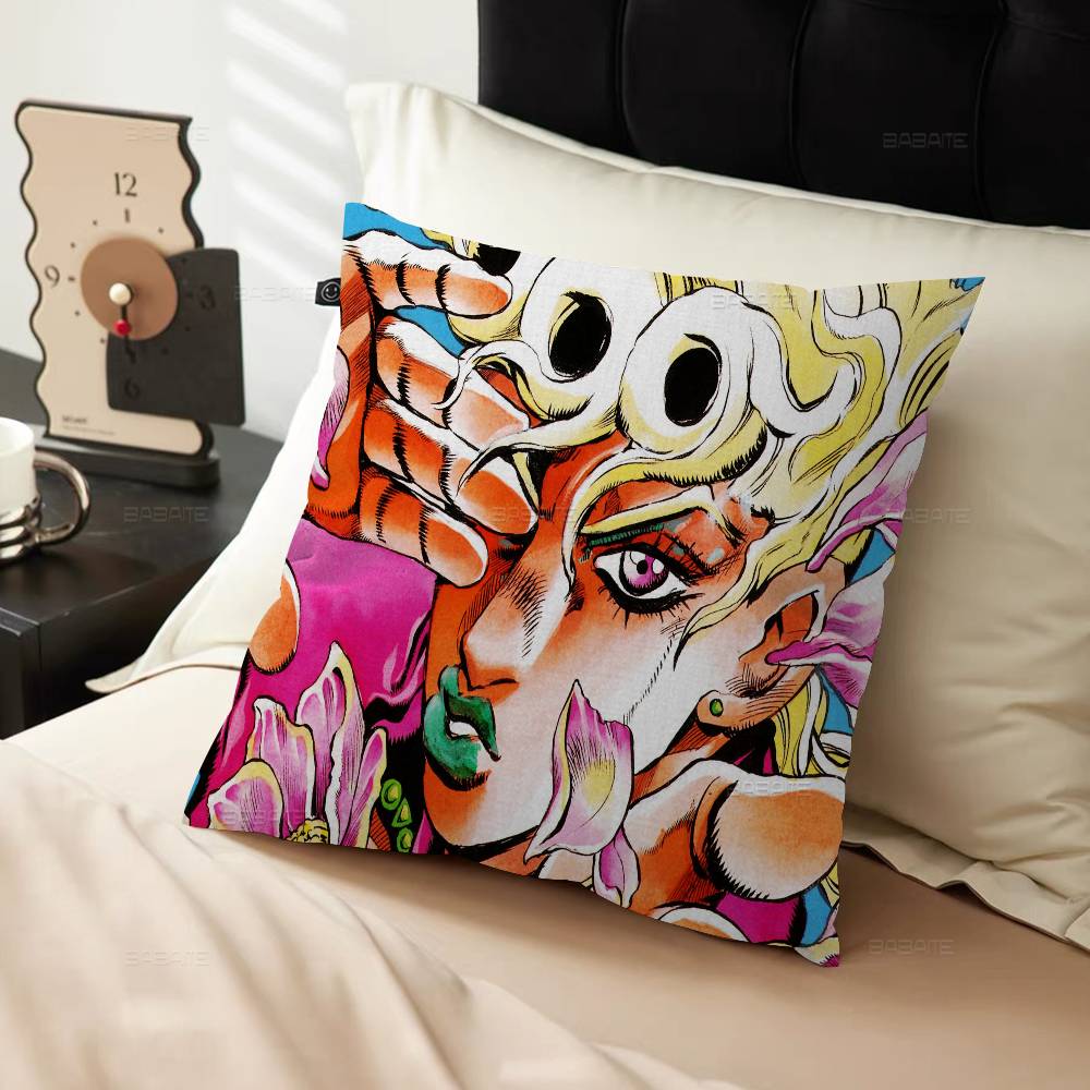Anime JoJo Bizarre Adventure Retro Anime Cushion Cover Car Throw Pillow Case For Sofa Car Christmas Gift 40x40cm 45x45cm