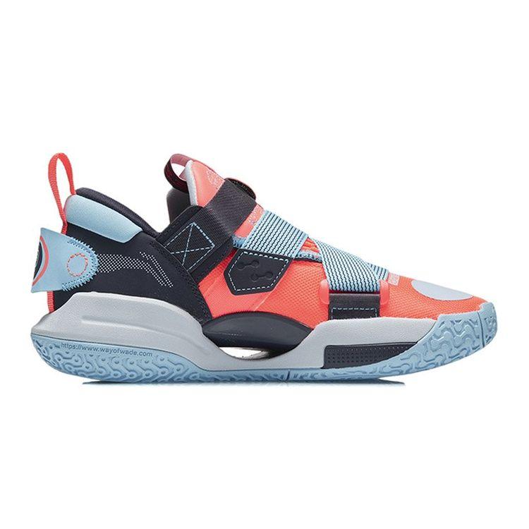 Баскетбольные кроссовки Li Ning All City 9 V2 Youth Low Top, детские кроссовки оранжево-синего цвета ABPR055-2