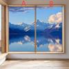 Static Cling Privacy Windows Film Decorative Beautiful Scenery Stained Glass Window Stickers  Frosted Window Film