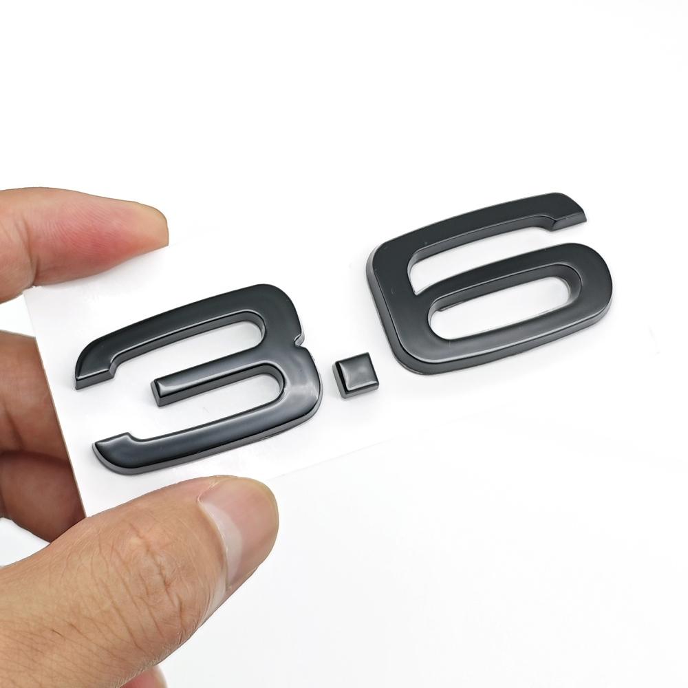 3D ABS Car Sticker Chrome Black Letters 2.4 3.2 3.6 4.2 Logo Emblem Trunk Badge For Audi A3 A4 A5 A6 A7 A8 Q3 Q5 Q7 Accessories