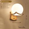 Modern Minimalist Wooden Wall Lamp for Bedroom and Aisle (Chinese and European Style)