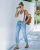 2025 Женские рваные повседневные джинсы-дудочки длиной до щиколотки