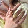 Punk Style Beetle Opening Ring Macaron Color Enamel Beetle Ring Retro Insect Ring Decoration