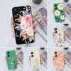 Fashion Graceful Flowers Phone Cases For Oppo A7 A35 A11 A1K A15 A55 A1 A52 Square Soft Liquid Silicone Full Coverage Shockproof Housing For Oppo Capa