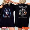 Футболка KISS Ace Frehley, Футболка с автографом Memories 1951-2025 - Разноцветная, S-5XL Унисекс футболка