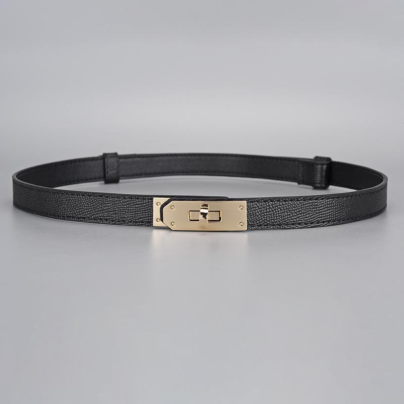 2024 Ретро женский тонкий пояс, летний узкий пояс из натуральной кожи, универсальный тонкий пояс на талии, одинаковые украшения для платья