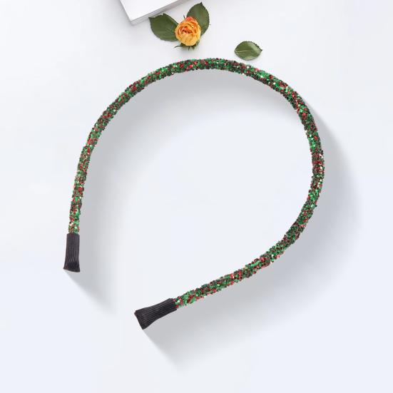 Женский обруч для волос, сверкающий пайетками, эластичная повязка на голову, блестки, своими руками, обруч для волос, рождественские аксессуары