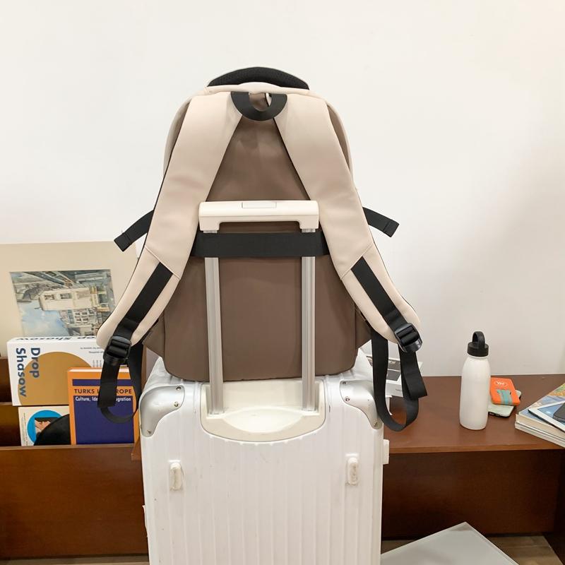 Школьный рюкзак с цветными блоками, мужской рюкзак, большой вместительный дорожный рюкзак для школьников для женщин