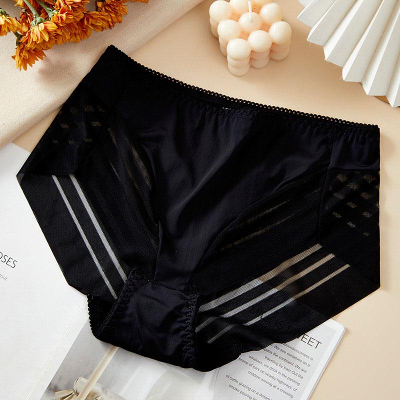 Sexy Lace Hollow Briefs for Women Mid Rise Lace Panties Comfortable Breathable Underwear Large Size