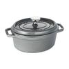 Staub Cocotte Oval серый маленький эмалированный горшок ручной работы IH совместимый японский La Cocotte Oval "Pico 17 см" [Авторизованный продукт] 40509-481