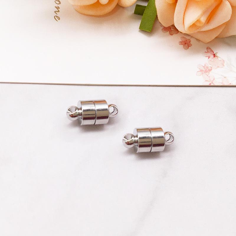 Золотая цилиндрическая магнитная пряжка для самодельных украшений ручной работы - пряжка для соединения ожерелья и браслета