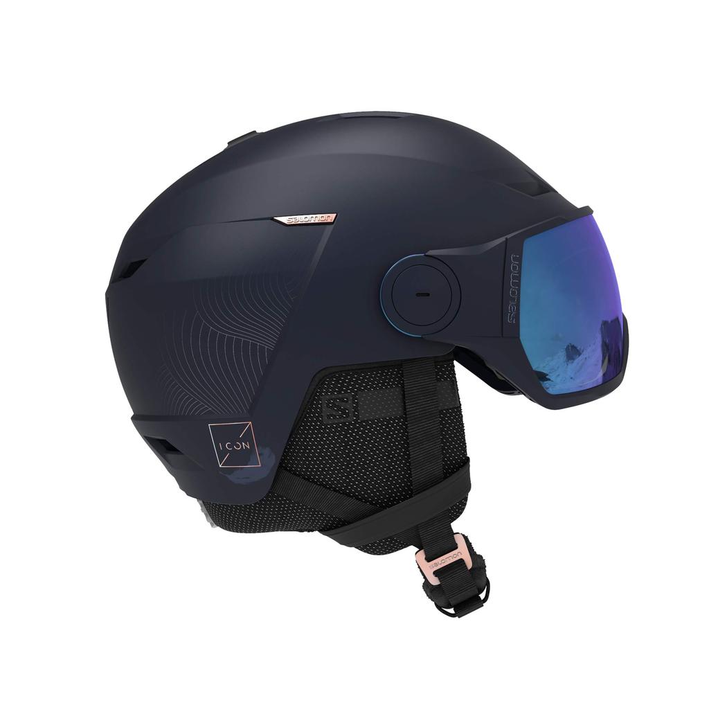 SALOMON Ski Helmet Snowboard Helmet ICON LT VISOR Wisteria Navy M 5659 L41199800 Women's