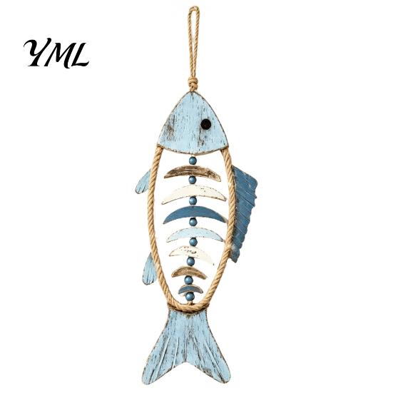 Adjustable LED Atmosphere Light Bohemian Wooden Fish Wall Decor With/without Lights, Coastal Retro Hanging Ornament Art for Bedroom Living Room