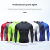Мужской быстросохнущий, дышащий компрессионный топ с длинным рукавом для бега, баскетбола и тренировок