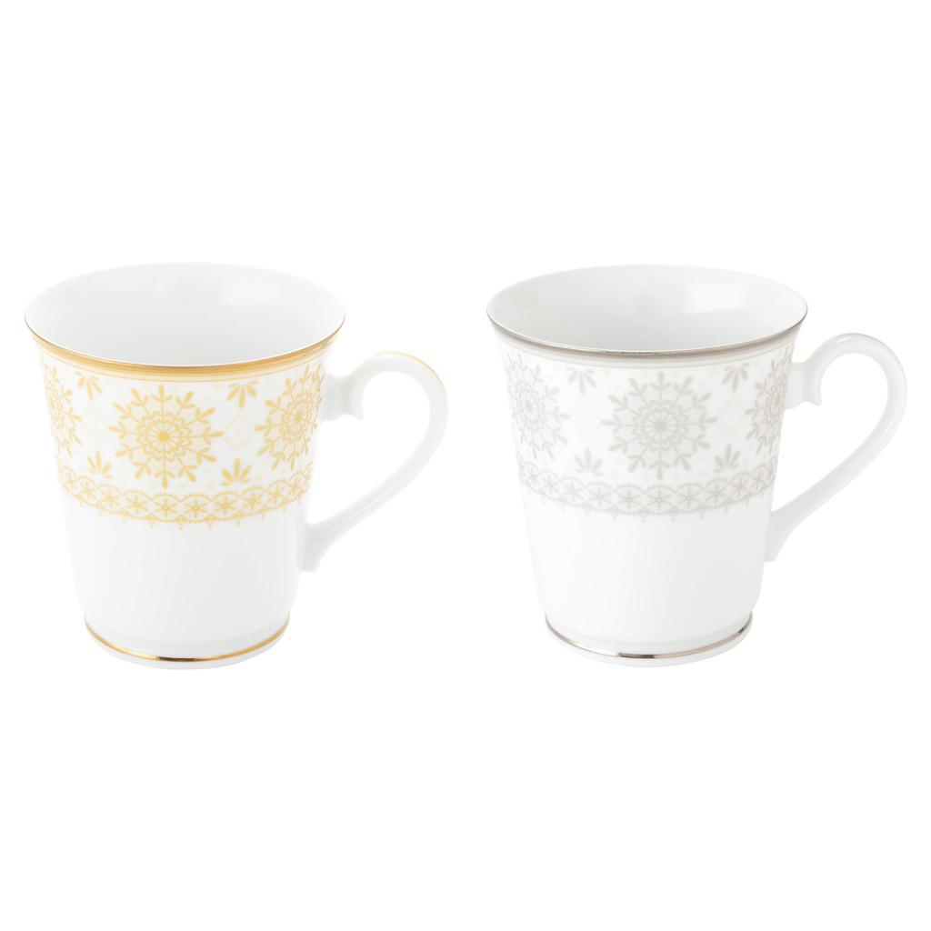 NARUMI Au Petit Pair of Set of Made in & (Au & Pt) Mugs, 280cc, 2, Japan, 41377-33135