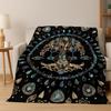 Nordic Dream Tree of Life Symbol Totem Yggdrasil Flannel Blanket,Cozy Soft Throw Blanket for Home Bedroom Bed Sofa Cover Gift