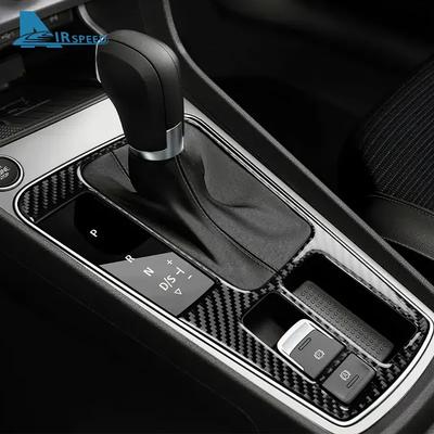 Настоящая мягкая карбоновая наклейка для Seat Leon 2017 2018 LHD RHD Автомобильная панель внутренней рамки рычага переключения передач отделка Аксессуары для интерьера