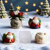 Рождественский Дед Мороз Эпоксидная форма Хранение мелочей Контейнер для свечи DIY Форма для литья Многоразовый Праздничный декор