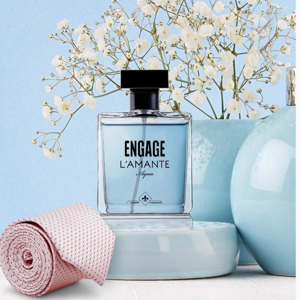 Engage L'amante Aqua Eau De Parfum для мужчин, аромат воды, парфюм для мужчин, стойкий запах, парфюм премиум-класса, приятный для кожи, 100 мл