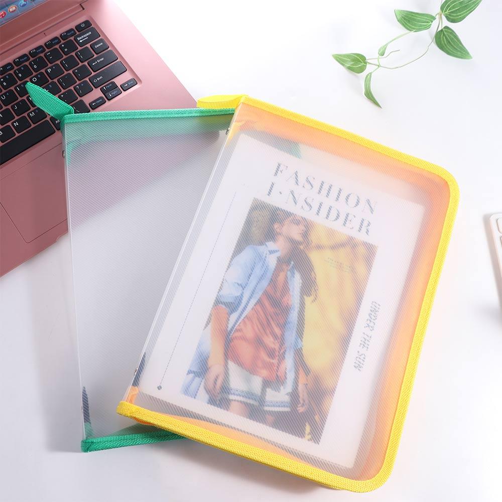 Bags Zipper Pocket Textbook Zipper Storage Bag Paper Organizer Test Paper Folder File Bag Folders