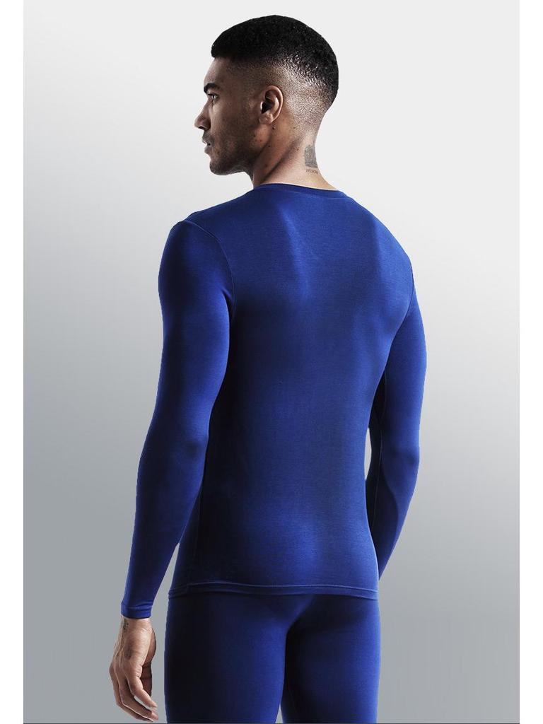 Men's Slim V-Neck Thermal Shirt – Breathable Mesh Base Layer for Autumn/Winter