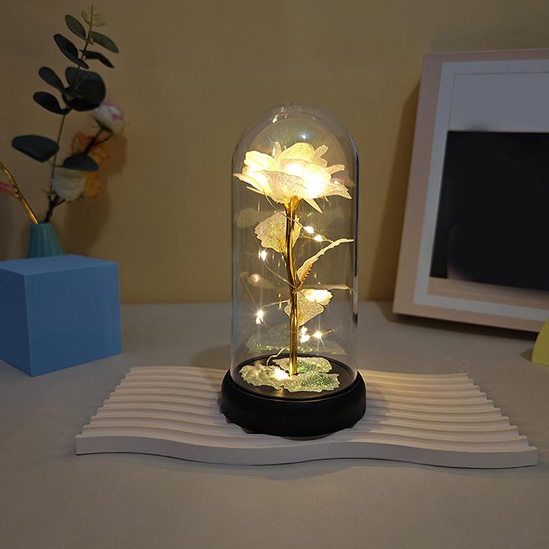 1 комплект светодиодных свадебных роз Galaxy Rose Decor Искусственные цветы светодиодные красные розы подарок на День святого Валентина Роза в акриловой подставке