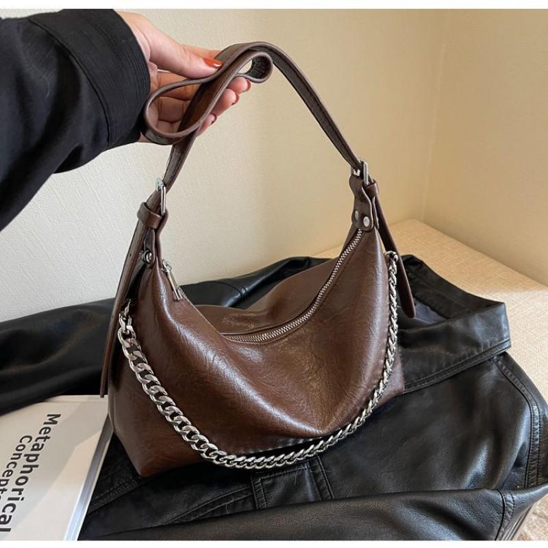 Large Capacity Bag for Women  New Retro Niche Design Single Shoulder Crossbody Bag Chain Women Dumpling Bag