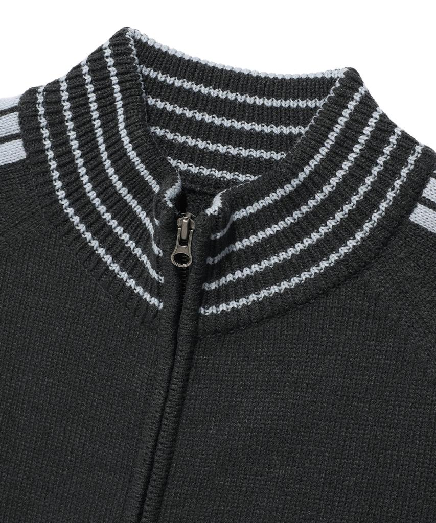 ISTKUNST Star Track Knit Zip Up_Charcoal(Ik2Ffmk684A)