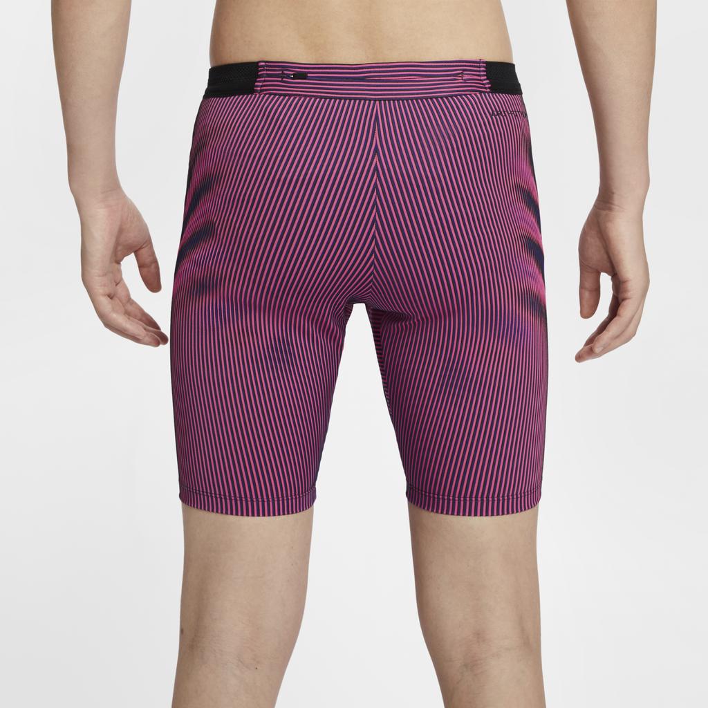 Nike Aeroswift Dri-FIT Adv Logo Stripe быстросохнущие модные шорты для бега мужские шорты угольно-черного цвета FN3370-060