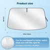 Car Windshield Sun Shade, 300T Thickened Car Window Shades Heat Reflective Interior Cool, Universal Fit For Most Cars SUVs Trucks, Foldable &