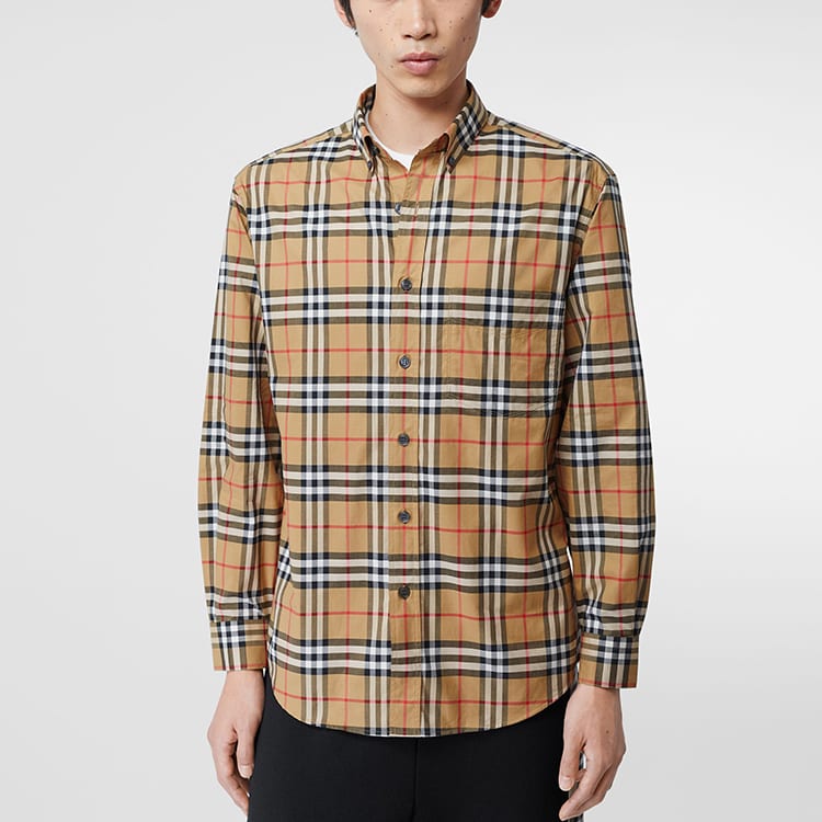 Burberry Рубашка Осень Унисекс Классический Стиль Желтый 8022268-A2219
