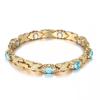 Yingqi's Multi-Color Diamond Alloy Bracelet - Trendy XO Design for European and American Fashion.