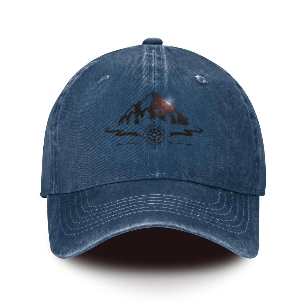 Мягкая бейсболка Mountain Baseball Hats Men Cotton Ball с рисунком компаса