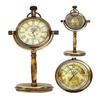 Maritime  Brass Desk Clock Victorian London Nautical Anchor Dial