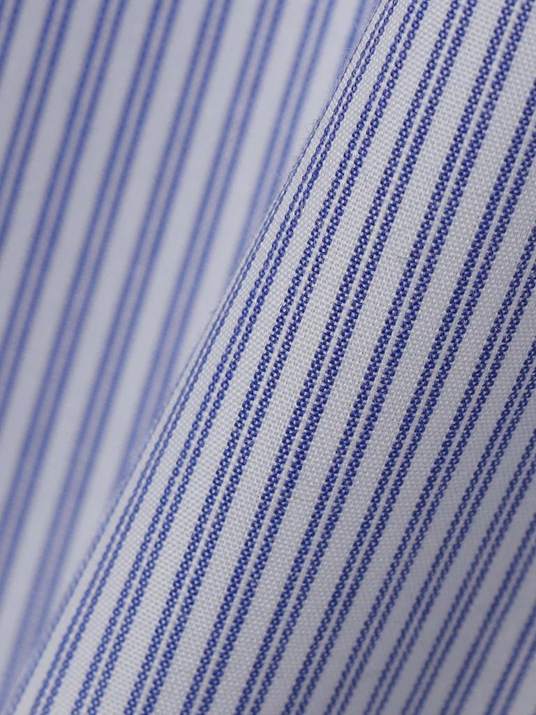 SHIPS Colors Мужская рубашка с широким воротником и полоской «клерк», не требующая особого ухода, синяя, размер 40, 211130390