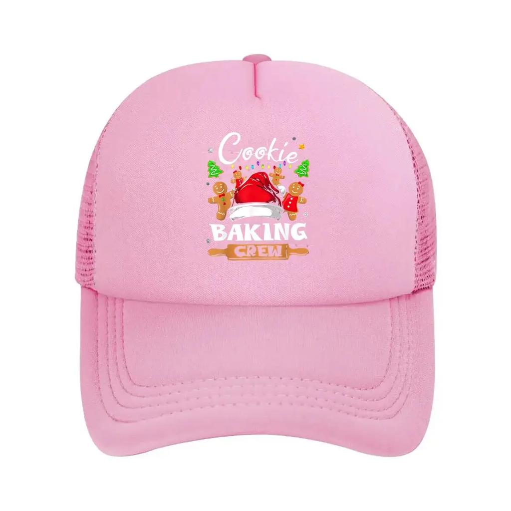 Cookie Baking Festive Inspired Christmas Crew Desig Mesh Baseball Cap