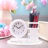 New Fashion Student Pen Holder Small Alarm Clock, Silent Clock, Children's Bedroom Bedside Small Alarm Clock