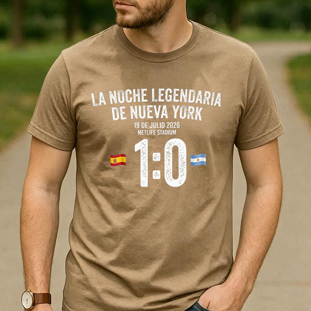 10 Spain vs Argentina Graphic Print Cotton T Shirt Unisex Unisex Unisex Crew Neck Short Sleeve Sports Match Streetwear Daily Tops