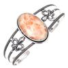 Sunstone Gemstone Handmade Jewelry Cuff Bracelets 7''Adjustable