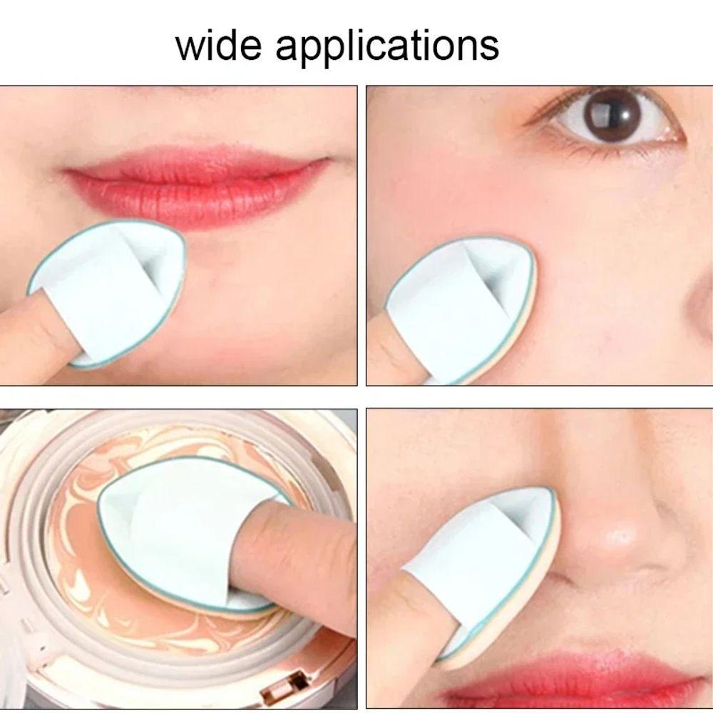 Мини-кушон Mini Finger Puff Foundation Small Air Cushion Powder Sponge Face 5 шт 10, 5 шт, 5 шт Зеленый