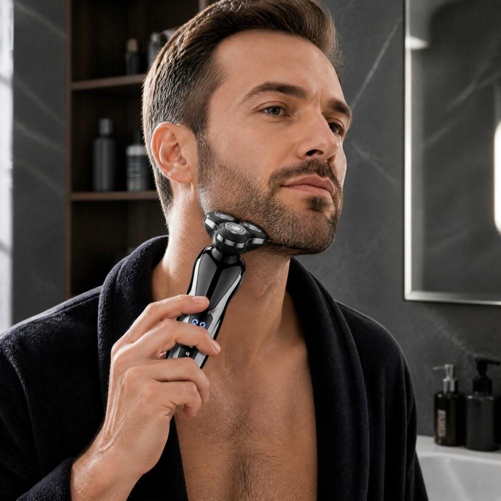 Triple Shaving Heads Beard Trimmer Whole Body Washable 4 In 1 Shaver Electric Shaver Beard Shaving