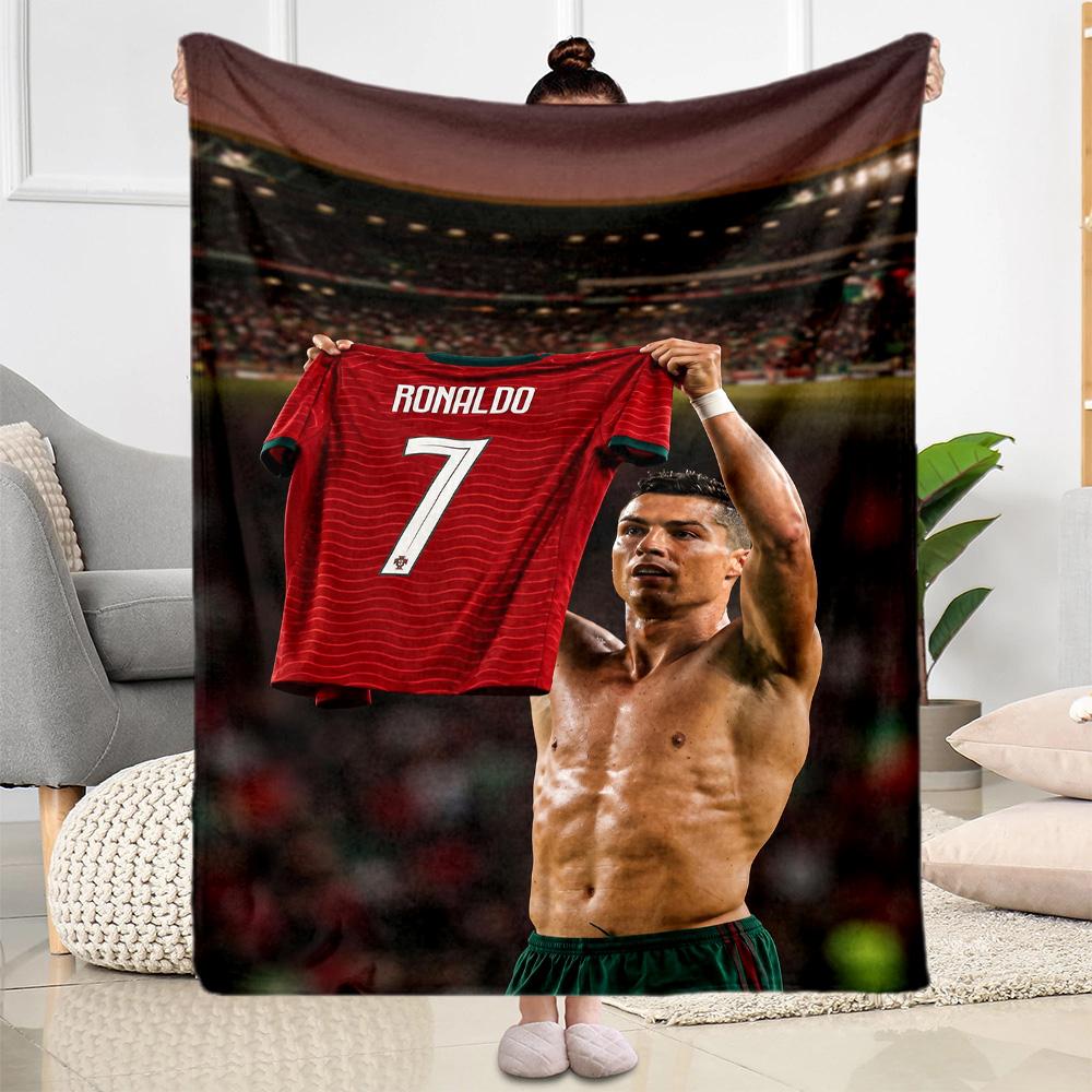 Cristiano Ronaldo 63 Blanket Comfortable Perfect for Office Bed Livingroom Four Seasons Universal Warmthful Decor Gift for Travel Home Birthdays