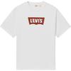 Levis Casual Comfortable Logo Print Ribbed Round Neck Short Sleeve T-Shirt Men T-Shirts White 001AM-0011