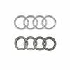4Ring logo ABS Black Fit A RS5 2016-2020  Car Hood Front Grill Emblem Rear Trunk Badge Sticker 2P RS5 1P A Sport Emblem