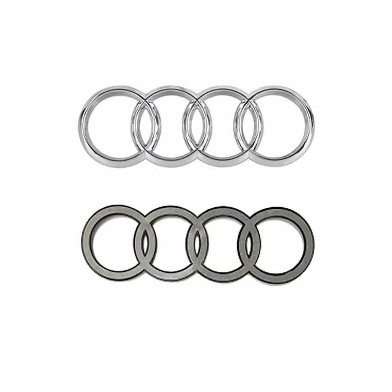 4Ring logo ABS Black Fit sjhy3 RS5 2016-2020 Car Hood Front Grill Emblem Rear Trunk Badge Sticker 2P RS5 1P sjhy3 Sport Emblem