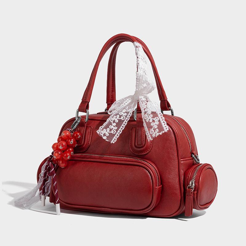 2025 Summer New Niche Fashion Handbag, Large Capacity, High-End Feel, Single Shoulder Crossbody Boston Pillow Bag