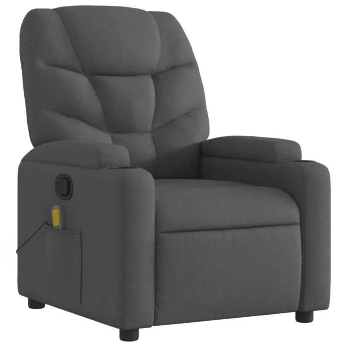 VidaXL Reclining Massage Armchair, Relaxation Chair with Cup Holders, Seat with Backrest and Armrests Living Room, 372454