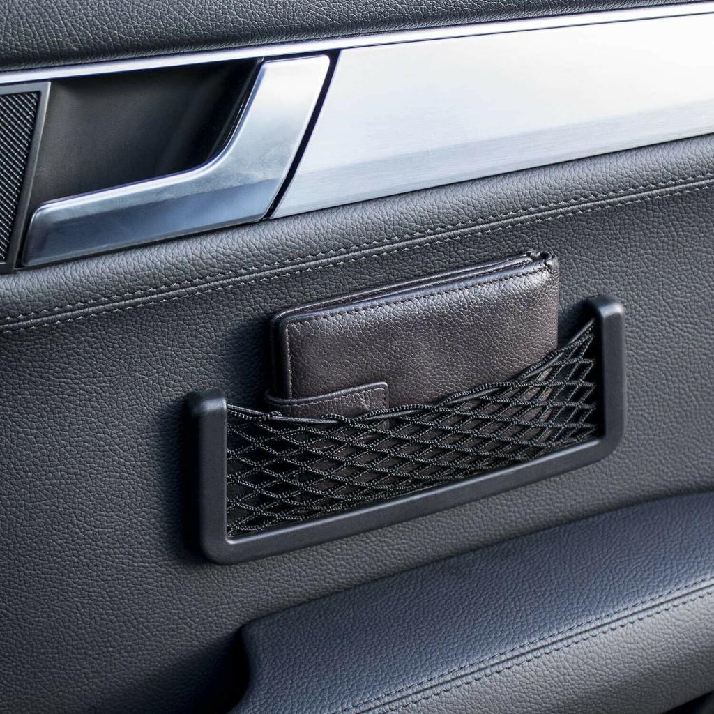 Автомобильная многофункциональная сетка для хранения, карманный органайзер для мелочей, ключей-карт, липкий держатель для телефона, сиденье, задняя боковая дверь, стена, домашний автомобиль