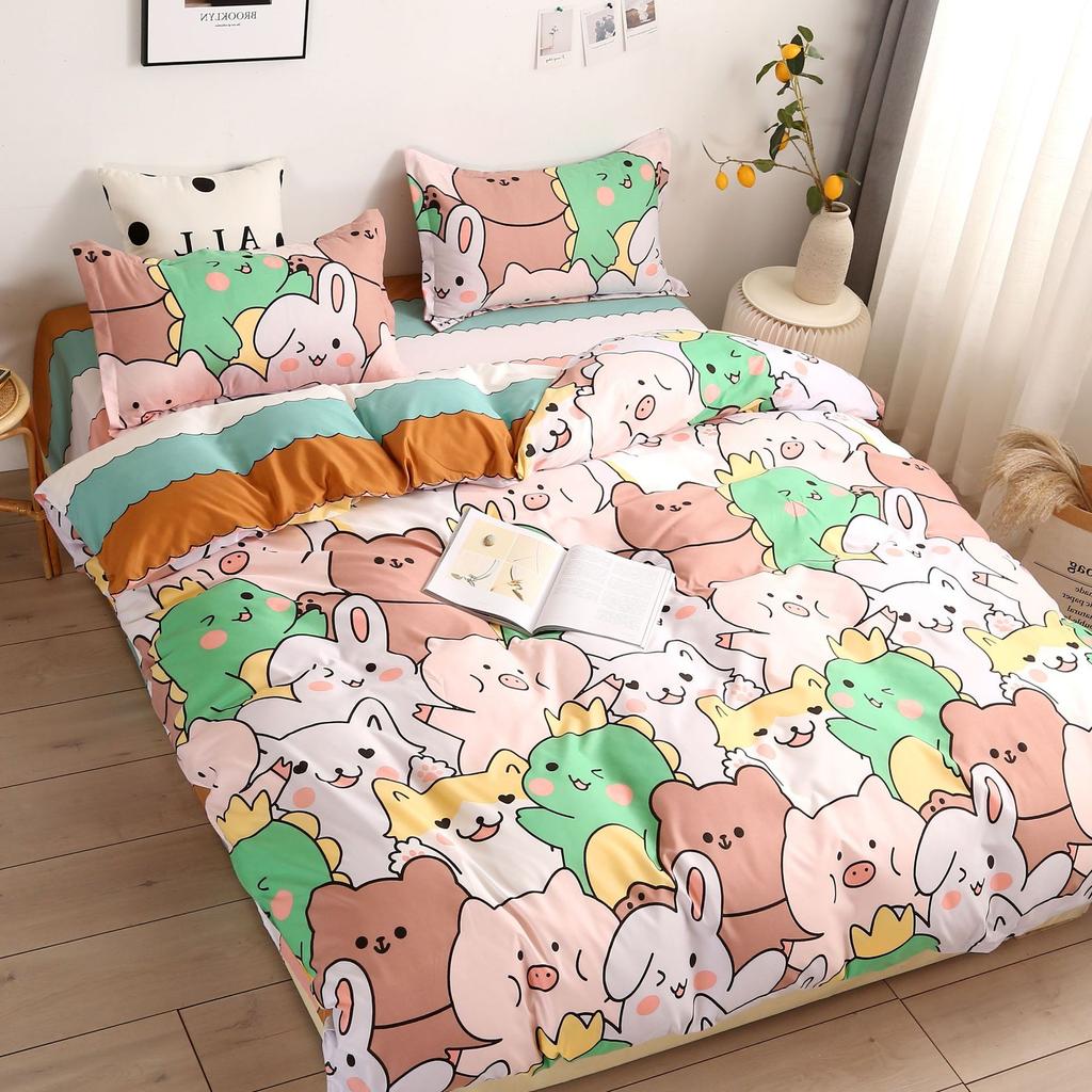 Маленький цветочный комплект из четырех предметов, пододеяльник, простыня, постельное белье, комплект из трех предметов для спальни