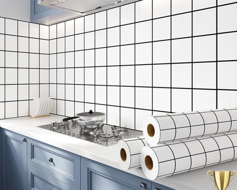 80cm Self-adhesive Kitchen Cabinets Wallpaper Rolls for Walls PVC Waterproof Marble Wall Stickers Vinyl Contact Paper Home Decor